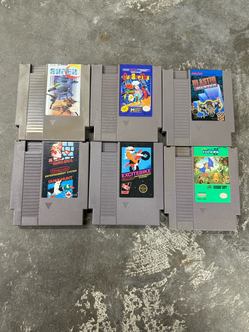 Nintendo NES 6 Game Lot Super C Adventure Island 2